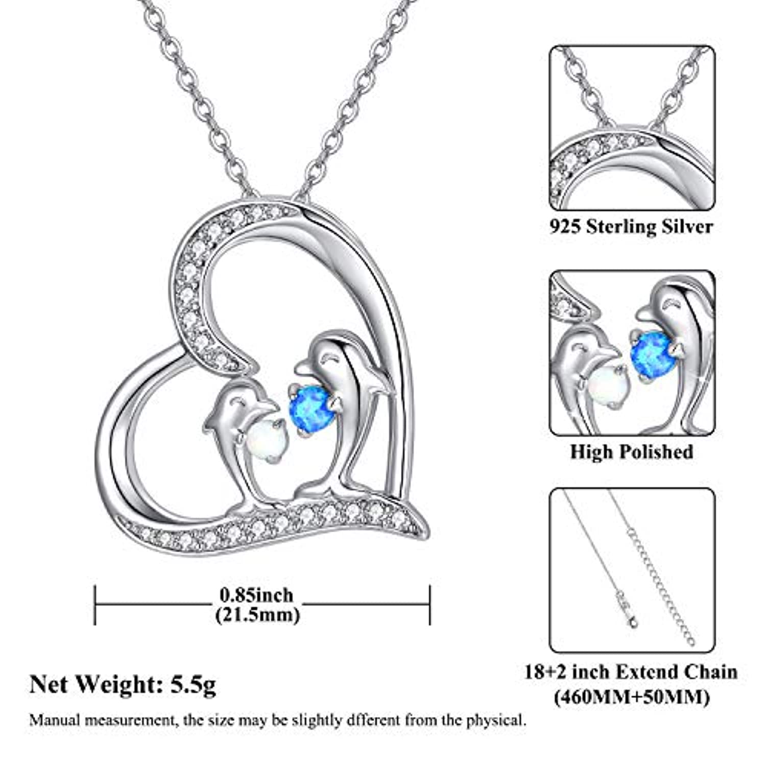 Wholesale Love Heart Pendant with Zirconia Opal Necklace