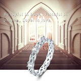 925 Sterling Silver Celtic Knot Rings Celtic Knot Eternity Promise Band Ring Good Luck Irish Jewelry Gifts for Women Men Anniversary Valentine's Day