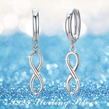 925 Sterling Silver Infinity Drop Earrings Gift for Women