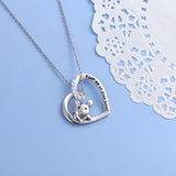 925 Sterling Silver Keep me in your heart Pig Pendant Necklace for Women Girls Jewelry Birthday Gift