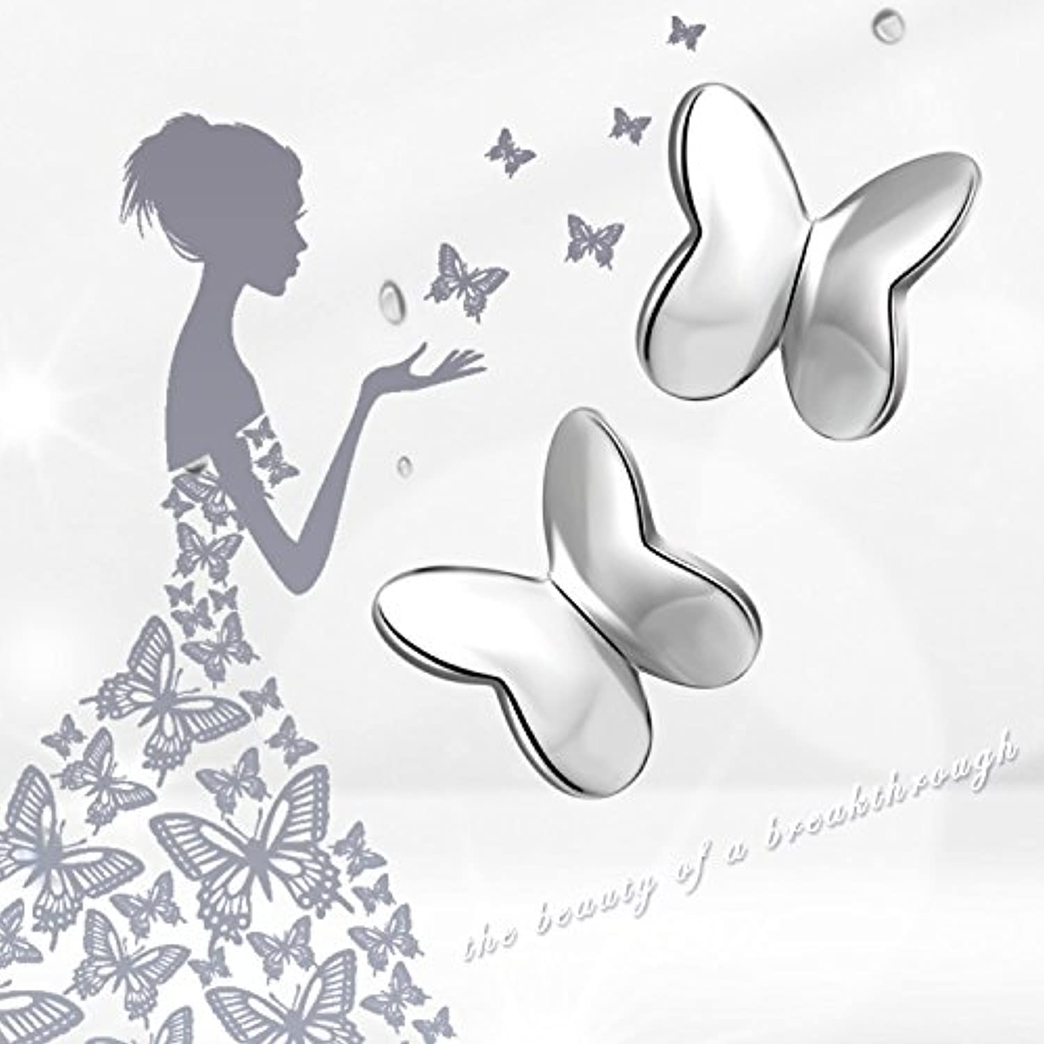 Sterling Silver Butterfly Stud Earrings Hypoallergenic Jewelry for Women