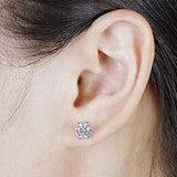 14K Gold Heart Arrows Cut Moissanite Stud Earrings  for Women