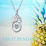 “Beating Heart”Sterling Silver Pineapple Gifts Pendant Necklace for Women