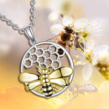 S925 Sterling Silver Bee Necklace Your Love Honeybee Nature Pendant Necklaces