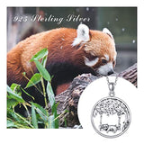 Silver Tree Of Life Animal  Pendant Necklace