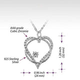 Interlocking Circle Heart Necklaces for Women Sterling Silver, Everlasting Love Gifts for Girlfriend Mom Teen
