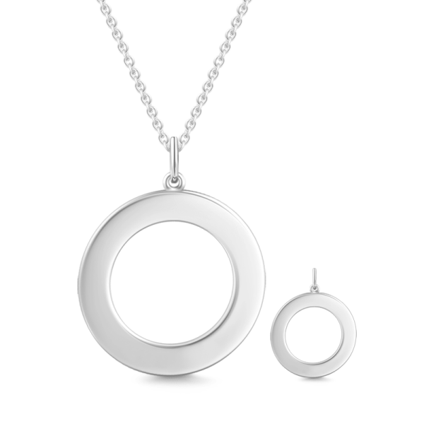Copper Engravable Circle Necklace Adjustable 16”-20”