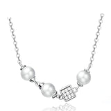 Round and Cube Pearl Choker Necklace