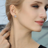 Flower Earrings Popular Women Accessory Jewelry Silver Design Earrings