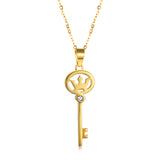 18K Gold Fashion Creative Personality Key Necklace Temperament Jewelry
