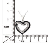 Silver Black Stone Heart Necklace Hot sale Sterling Silver Jewellery