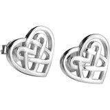 Celtic Knot Heart Stud Earrings Sterling Silver Celtics Jewelry Earrings Studs for Women Teen Girls