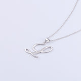 925 Sterling Silver Fashion Jewelry Woman Accessories Pendant Letter L