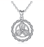 Celtic Knot Round Pendant necklace