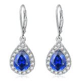 blue crystal earrings for women drop earrings anti-allergic earring
