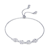  silver white gold plated cute pet claw mark bracelet