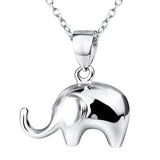 925 Sterling Silver High Polish Good Luck Elephant Pendant Necklace