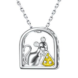 mouse love cheese necklace