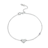 925 Sterling Silver Simple Link Chain with Metal Chain Bracelets Style Precious Jewelry For Women