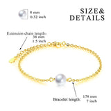 Pearl Adjustable Bracelet One Pearl Chain Jewelry Women Bracelet