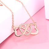 Butterfly Bowknot Cubic Zircon Necklace Beautiful Heart Love Necklace