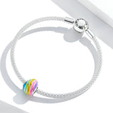 925 Sterling Silver Colorful Egg Charm Fit DIY Bracelet Precious Jewelry For Women