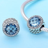 S925 sterling silver zirconia mysterious starry sky charms