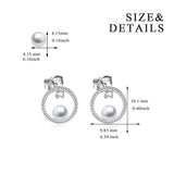 Pearl Cable Hoop Earrings Geometric Circle Earrings Jewelry Designs