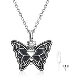 Butterfly Urn Necklace for Ashes 925 Sterling Silver Cremation Jewelry Memorial Ash Pendant Keepsake Gifts