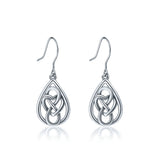 Fashion Drop Shaped S925 Sterling Silver Earrings Wild Celtic Knot Earrings Earrings Jewelry