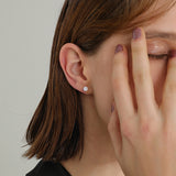Wholesale Custom Small Moq Light Weight Round Zirconia Earrings For Women