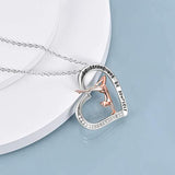 Gymnastics Gifts for Girls Sterling Silver Gymnastics Heart-Shaped Pendant Necklace for Women
