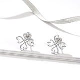 Wholesale Women Jewelry Custom Loving Heart Stud Silver Earrings