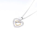 Different Color Arrow And Heart Customed 925 Sterling Silver Necklace