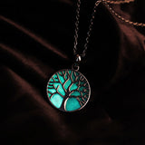 925 Sterling silver tree of life pendant chain necklace with glowing enamel diy fashion jewelry making for gifts