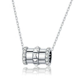 925 Sterling Silver Exquisite Barrel Pendant Necklace Fashion Jewelry For Women