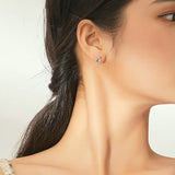 Genuine 925 Sterling Silver Insect Fireflies Stud Earrings for Women Original Design Fine Jewelry Bijoux Brincos
