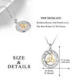 Latest Gold Rhodium 925 Sterling Silver Celtic Knot Fashionable Necklace