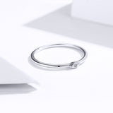 S925 Sterling Silver Devil's Eye Ring White Gold Plated CZ Ring
