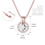 Factory Direct Wholesale Necklace Simple Design Round Cubic Zirconia Necklace