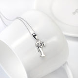 Two Persons Heart Shaped Necklace Wholesale 925 Sterling Silver Necklace