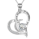 Romantic Love Necklace Mother Gift Jewelry Family Silver Necklace Design