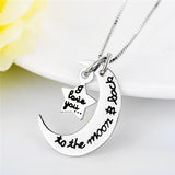 Children's Day Silver Necklace Jewelry Moon Design Star Necklace