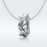 S925 Sterling Silver Oxidized Leaf Silicone Charms