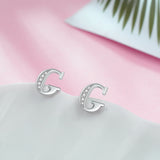 New Design Hot Selling Fashion 925 Sterling Silver Alphabet Stud Earring