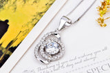 Senior Custom Zircon 925 Sterling Silver Necklace For Birthday Party Gifts White Gold Plated Jewelry
