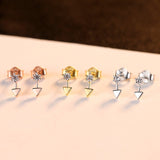 925 Sterling Silver Clear CZ With Small Earrings Jewelry