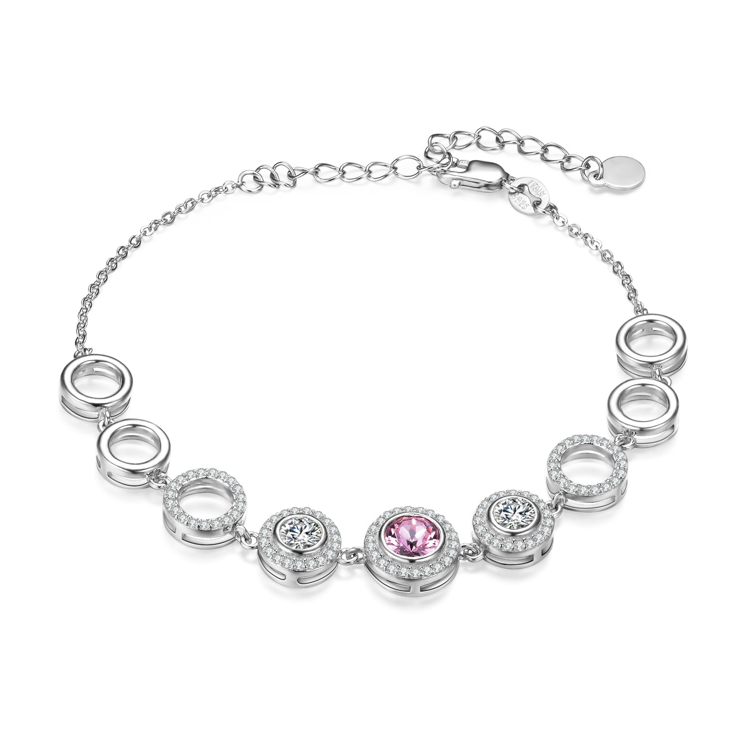 Simple Bracelet Designs For Women Gemstone Colorful Bracelet Silver