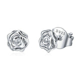 Romantic Rose Flower Stud Earrings