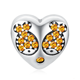 Heart Fish 925 Sterling Silver Beads Charms